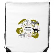 Dıythinker Afrika Welcom Savanna Zebra Leopar Hayvan Sırt Çantası