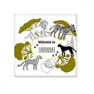 Dıythinker Afrika Welcom to Savanna Zebra Leopar Vahşi Yaşam 20x20 cm Seramik Karo