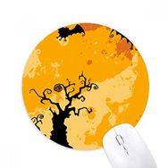 Dıythinker Ağaç Hayalet Korku Cadılar Bayramı Cesedi Baskılı Yuvarlak Kaymaz Kauçuk Mouse Pad