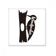 Dıythinker Ağaçkakan Siyah ve Beyaz Hayvan 15x15 cm Seramik Karo
