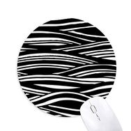 Dıythinker Ahşap Kesim Boyama Dalga Doku Baskılı Yuvarlak Kaymaz Kauçuk Mouse Pad