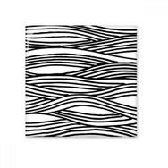 Dıythinker Ahşap Kesim Boyama Hattı Dalga Doku 15x15 cm Seramik Karo