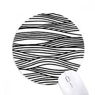 Dıythinker Ahşap Kesim Boyama Hattı Dalga Doku Baskılı Yuvarlak Kaymaz Kauçuk Mouse Pad