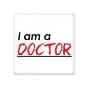 Dıythinker Alıntı I Am a Doctor Seramik 10x10 cm Seramik Karo