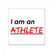 Dıythinker Alıntı I Am An Athlete Seramik 10x10 cm Seramik Karo