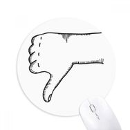 Dıythinker Alma Jest Çizim Çizimi Desenli Baskılı Yuvarlak Kaymaz Kauçuk Mouse Pad