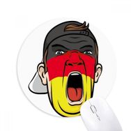 Dıythinker Almanya Bayrağı Yüz Makyaj Maskesi Çığlık atan Şapka Baskılı Yuvarlak Kaymaz Kauçuk Mouse Pad