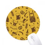 Dıythinker Almanya Berlin Kültürü Özel Desen Baskılı Yuvarlak Kaymaz Kauçuk Mouse Pad