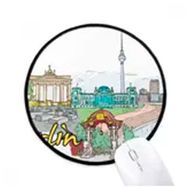 Dıythinker Almanya Berlin Landmark Mimari Yuvarlak Kaymaz Mouse Pad