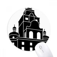 Dıythinker Almanya Ünlü Bina Mimarisi Baskılı Yuvarlak Kaymaz Kauçuk Mouse Pad