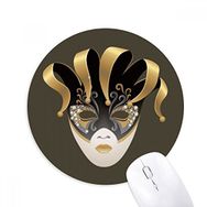 Dıythinker Altın Maske Happy Carnival Of Venice Baskılı Yuvarlak Kaymaz Kauçuk Mouse Pad