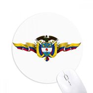 Dıythinker Amerika Kolombiya Bayrağı Ulusal Amblem Baskılı Yuvarlak Kaymaz Kauçuk Mouse Pad