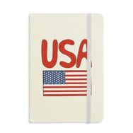 Dıythinker Amerika Ulusal Bayrağı Kırmızı Desenli Kumaş Sert Kapak A5 Defter