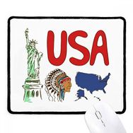 Dıythinker Amerika Ulusal Simge Simgesi Desenli Kaymaz Siyah Başlıklı Kenarlar