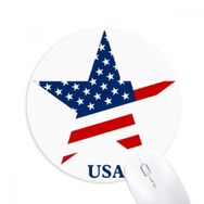 Dıythinker Amerika Yıldız Bayrağı ABD Desenli Baskılı Yuvarlak Kaymaz Kauçuk Mouse Pad