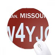Dıythinker Amerikan ABD Araba Numarası Desen Baskılı Yuvarlak Kaymaz Kauçuk Mouse Pad