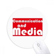 Dıythinker Ana İletişim ve Medya Kırmızı Baskılı Yuvarlak Kaymaz Kauçuk Mouse Pad
