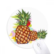 Dıythinker Ananas Çift Meyve Çizimi Baskılı Yuvarlak Kaymaz Kauçuk Mouse Pad