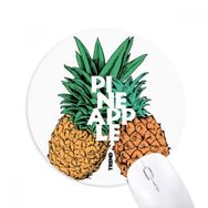 Dıythinker Ananas Çift Trend Tropik Meyve Baskılı Yuvarlak Kaymaz Kauçuk Mouse Pad