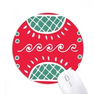 Dıythinker Ananas Meksika Totems Antik Uygarlık Baskılı Yuvarlak Kaymaz Kauçuk Mouse Pad