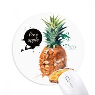 Dıythinker Ananas Meyvesi Lezzetli Sağlıklı Suluboya Baskılı Yuvarlak Kaymaz Kauçuk Mouse Pad