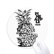 Dıythinker Ananas Trend Meyve Çizimi Baskılı Yuvarlak Kaymaz Kauçuk Mouse Pad