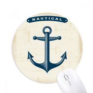 Dıythinker Anchor Droits Admiralty Mavi Askeri Okyanus Baskılı Yuvarlak Kaymaz Kauçuk Mouse Pad