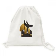 DIYThinker Antik Mısır Anubis Sanat Desen Tuval İpli Sırt Çantası