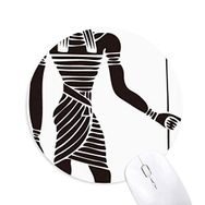 Dıythinker Antik Mısır Anubis Totem Fresko Baskılı Yuvarlak Kaymaz Kauçuk Mouse Pad