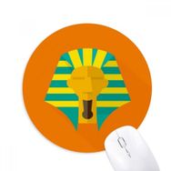Dıythinker Antik Mısır Firavun Soyut Desen Baskılı Yuvarlak Kaymaz Kauçuk Mouse Pad