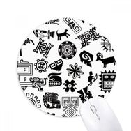 Dıythinker Antik Mısır Sanatı Dekoratif Desen Baskılı Yuvarlak Kaymaz Kauçuk Mouse Pad