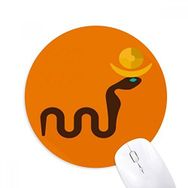 Dıythinker Antik Mısır Soyut Kobralar Desenli Baskılı Yuvarlak Kaymaz Kauçuk Mouse Pad
