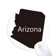 Dıythinker Arizona Amerika Birleşik Devletleri Haritası Baskılı Yuvarlak Kaymaz Kauçuk Mouse Pad