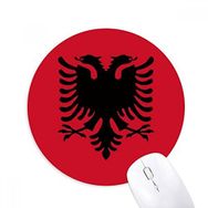 Dıythinker Arnavutluk Ulusal Bayrak Avrupa Ülke Baskılı Yuvarlak Kaymaz Kauçuk Mouse Pad