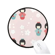 Dıythinker Art Repeat Japonya Desen Yuvarlak Kaymaz Mouse Pad