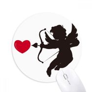 Dıythinker Aşk Aşk Tanrısı Melek Kalp Desenli Baskılı Yuvarlak Kaymaz Kauçuk Mouse Pad