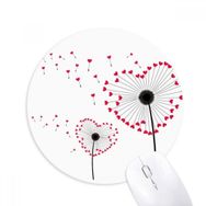 Dıythinker Aşk Çiçek Bitkileri Karahindiba Baskılı Yuvarlak Kaymaz Kauçuk Mouse Pad