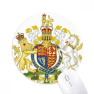 Dıythinker Aslan Tek Boynuzlu At Tacı Britanya Ulusal Amblem UK Baskılı Yuvarlak Kaymaz Kauçuk Mouse Pad