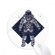 Dıythinker Astronot Yıldızlar Evren Sanat Desen Baskılı Yuvarlak Kaymaz Kauçuk Mouse Pad