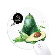 Dıythinker Auacada Suluboya Meyve Lezzetli Sağlık Baskılı Yuvarlak Kaymaz Kauçuk Mouse Pad