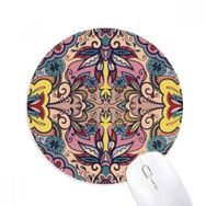 Dıythinker Avrupa Tarzı Desen Çiçekler Yapraklar Baskılı Yuvarlak Kaymaz Kauçuk Mouse Pad