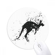 Dıythinker Avustralya Koala Kanguru Silüeti İllüstrasyon Baskılı Yuvarlak Kaymaz Kauçuk Mouse Pad