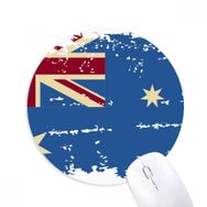 Dıythinker Avustralya Lezzeti Bayrağı Retro İllüstrasyon Baskılı Yuvarlak Kaymaz Kauçuk Mouse Pad