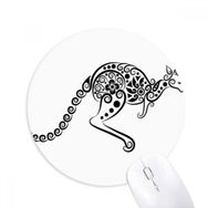 Dıythinker Avustralya Lezzeti Kanguru İskelet İllüstrasyonu Baskılı Yuvarlak Kaymaz Kauçuk Mouse Pad
