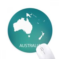 Dıythinker Avustralya Okyanusya Kıtası Silüeti Haritası Baskılı Yuvarlak Kaymaz Kauçuk Mouse Pad