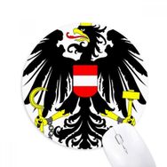 Dıythinker Avusturya Ulusal Amblem Ülke Baskılı Yuvarlak Kaymaz Kauçuk Mouse Pad
