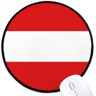 Dıythinker Avusturya Ulusal Bayrağı Avrupa Ülke Yuvarlak Kaymaz Mouse Pad