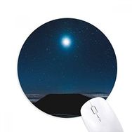 Dıythinker Ay Gece Gökyüzü Baskılı Yuvarlak Kaymaz Kauçuk Mouse Pad