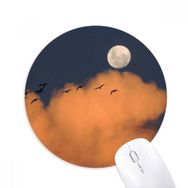Dıythinker Ay Karanlık Gece Bulutları Baskılı Yuvarlak Kaymaz Kauçuk Mouse Pad