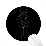 Dıythinker Ay Uzaylı Totem Desenli Geometri Baskılı Yuvarlak Kaymaz Kauçuk Mouse Pad